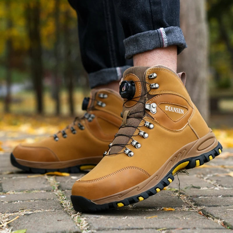 Rotary button Work Boots Indestructible Safety Shoes Men Steel Toe Shoes Puncture-Proof Sneakers Male Footwear Non Slip Work