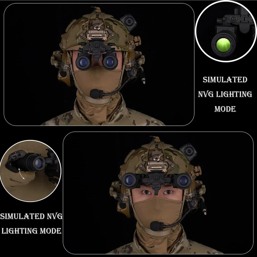 8-in-1 Tactical Fast Helmet Set with Headset & Goggles, Full Cover Military Airsoft Gear for Paintball Training and Cosplay