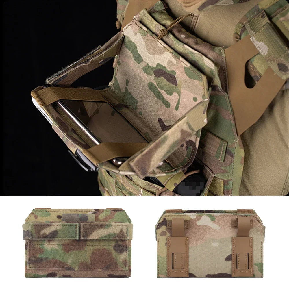 Sport Chest Rig Phone Navigation Board Foldable Hunting Vest Front Panel Map Holder Carrier Bag Outdoor Admin Molle Pouch
