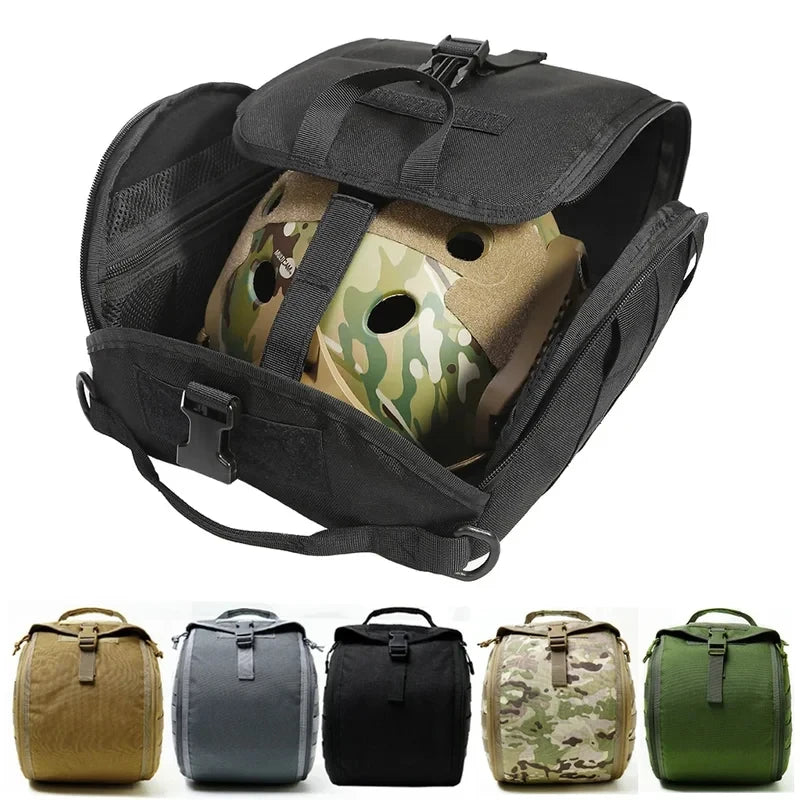 Tactical Helmet Bag MOLLE Mount Fast Helmet Storage Pouch Multi-Purpose Outdoor Hunting Airsoft Combat Training Gear