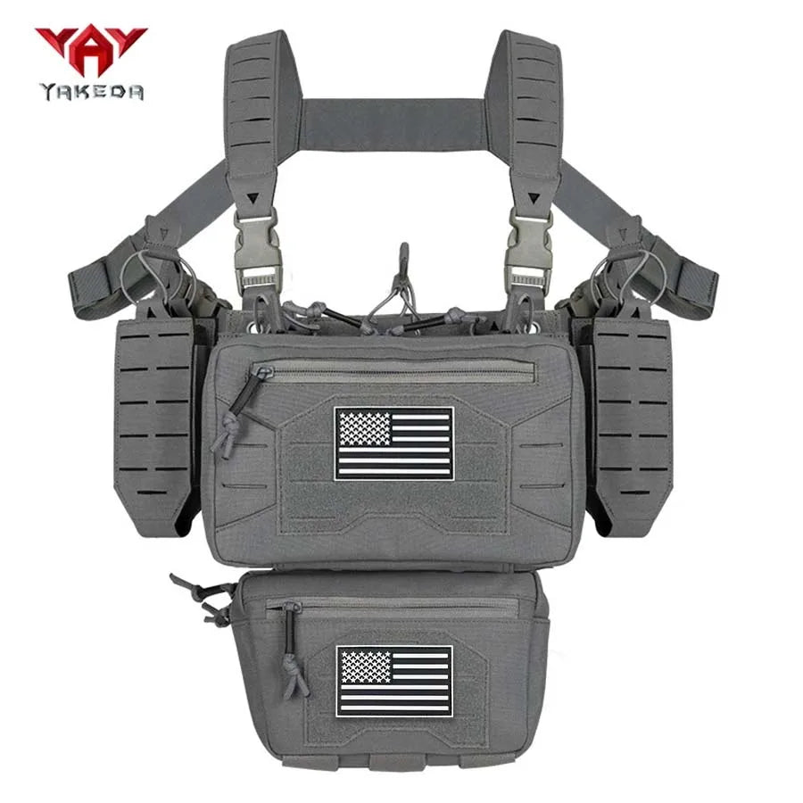 YAKEDA Combination Multifunctional Chest Hang Adjustable Removable Magic Sticky MOLLE System