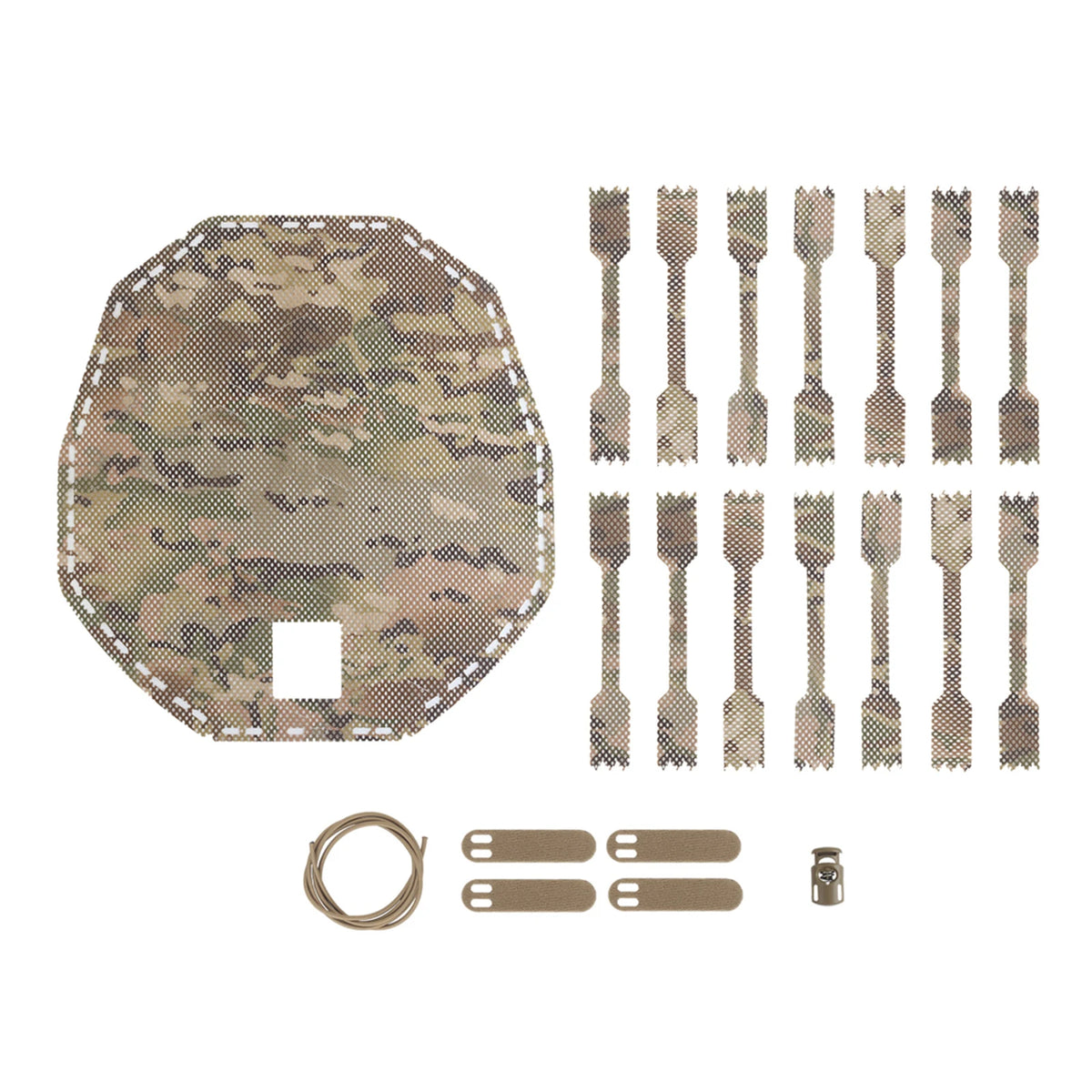 Lightweight Camo Helmet Cover Elastic Rope Fixed Mount Irregular Leaves Shape & Versatile for Outdoor Combat Training