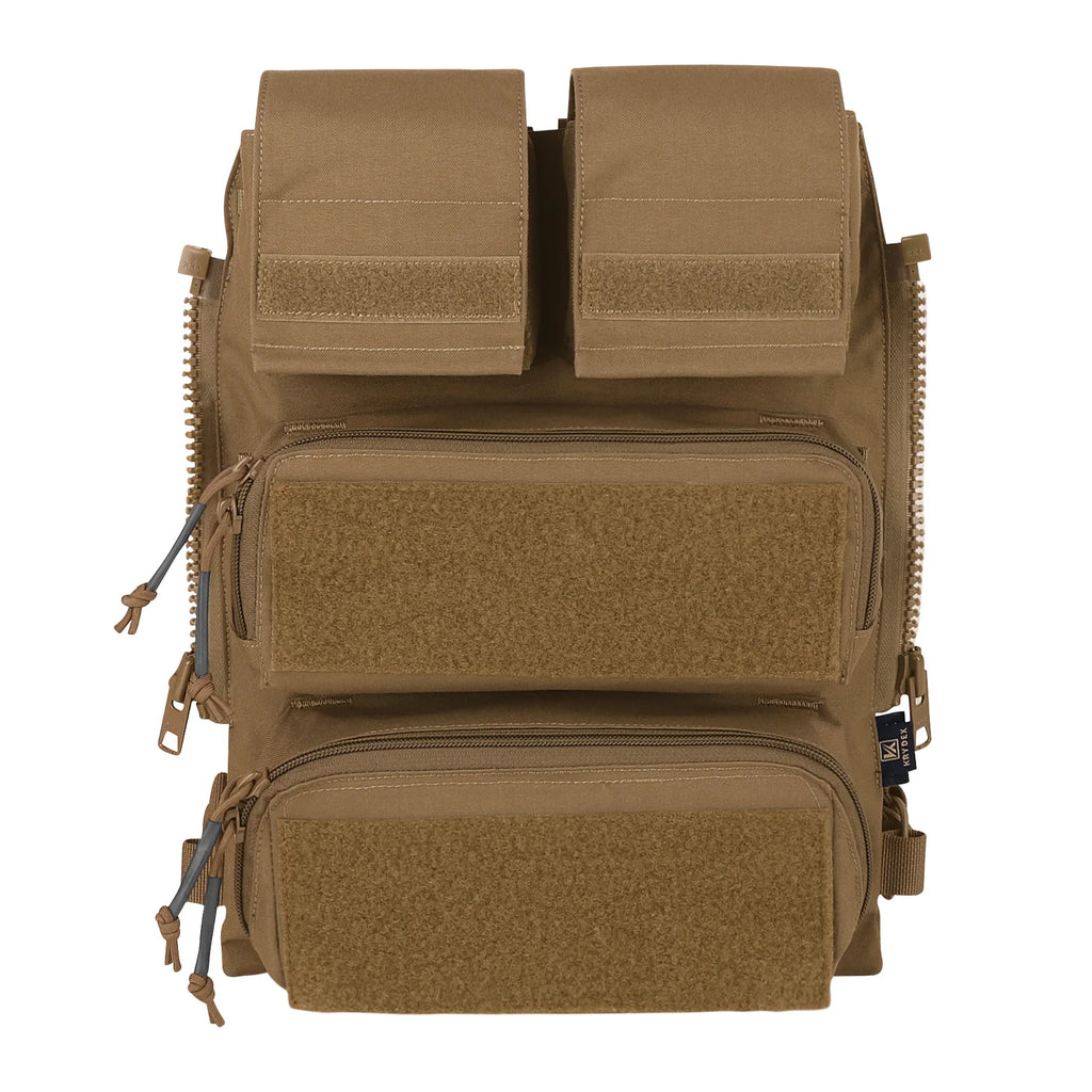 KRYDEX Tactical Modular Pouch Zip On Molle Zipper Back Panel Backpack Bag With Mag Pouch for AVS JPC2.0 CPC Plate Carrier Vest