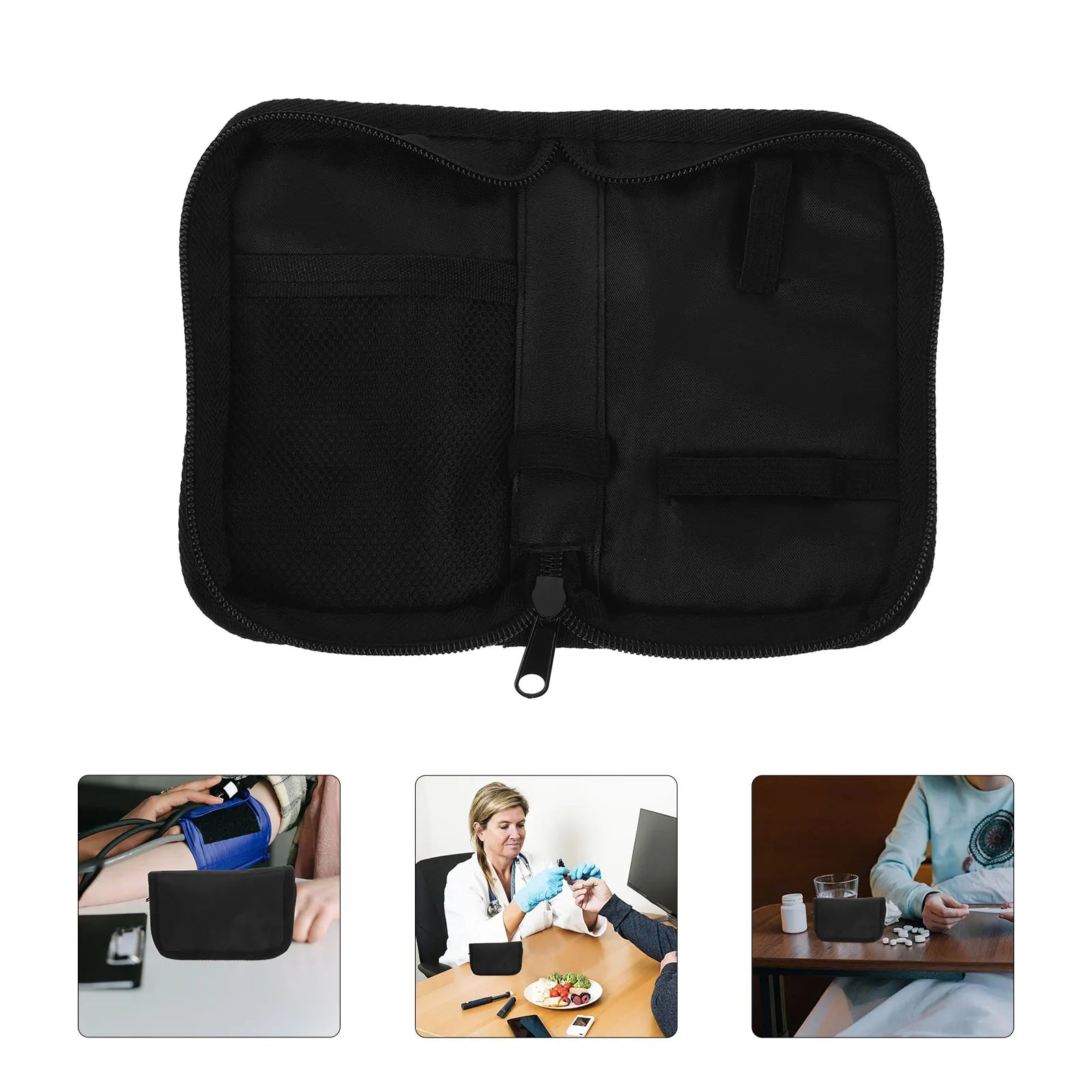 Portable Glucose Monitor Pouch Diabetic Storage Case Glucometer Bag Diabetes  Meter Case Organizing Rechargeable