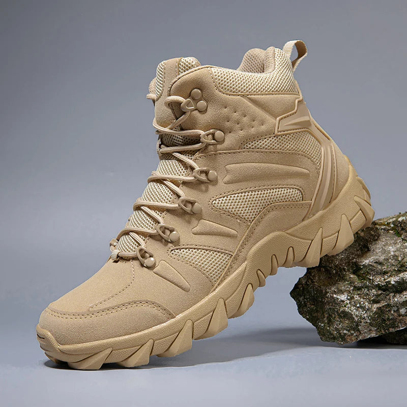 Upgraded Tactics Combat Training Boots Male Outdoors Camping Anti-wear Rapid Response Hiking Shoes Fishing Hunting Sneakers Men