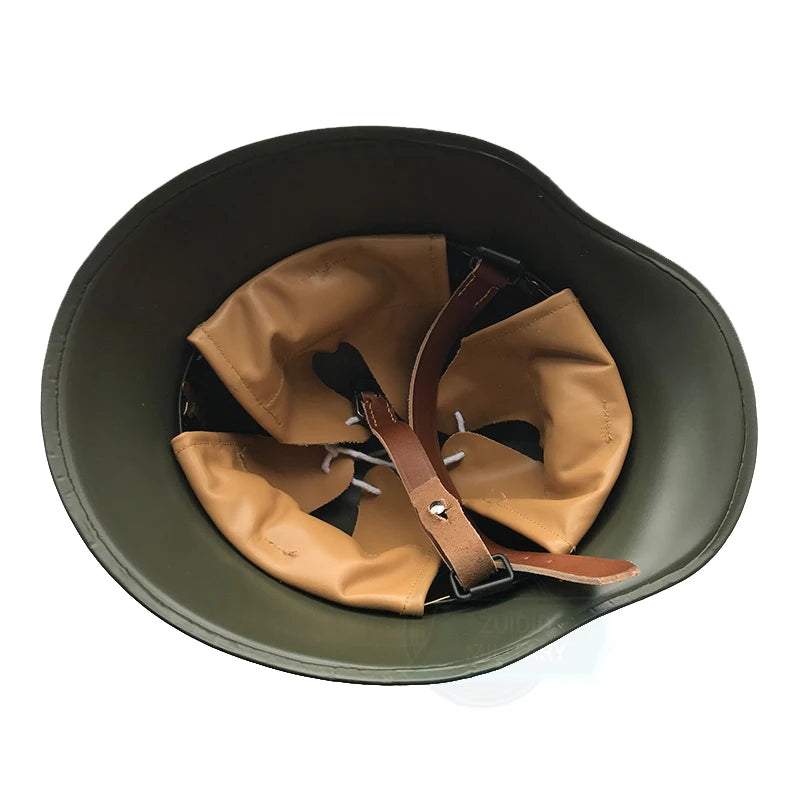 WW1 M18 Steel Helmet with Leather Liner German Replica M1916 Helmet Military Collection Helmet Motor Bike Helmet