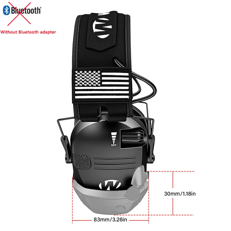 W1/W3 Electronic Shooting Earmuff Anti-noise Headphone Sound Amplification Hearing Protection Headset Foldable（BT Optional）