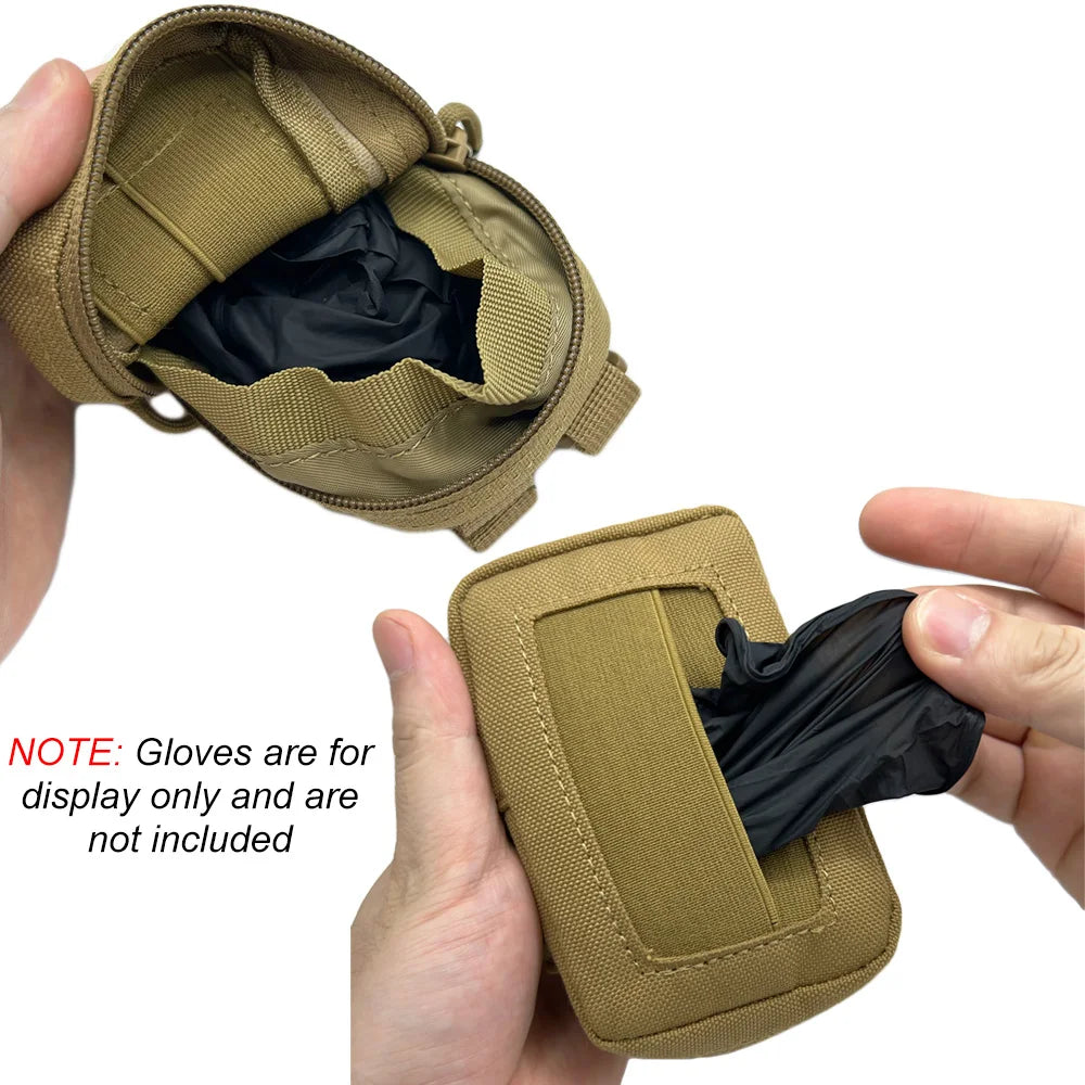 Tactical Disposable Glove Pouch Nylon Duty Belt Gloves Pouch EMT Bag Molle Accessory Pouch Tactical Hunting Bag Accessories