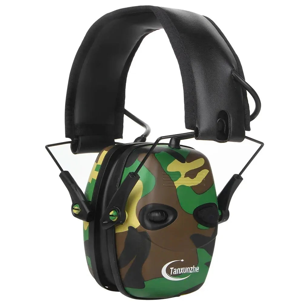 Electronic Shooting Earmuff Case Anti-noise Headphone Sound Amplification Hearing Protection Headset Foldable Earmuffs
