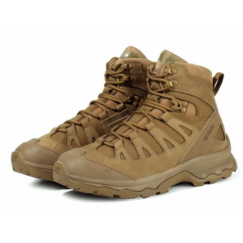 Hiking Shoes Tactical Boots for Men Leather Sneakers Outdoor Sport Trekking Climbing  Work Combat Desert Boots