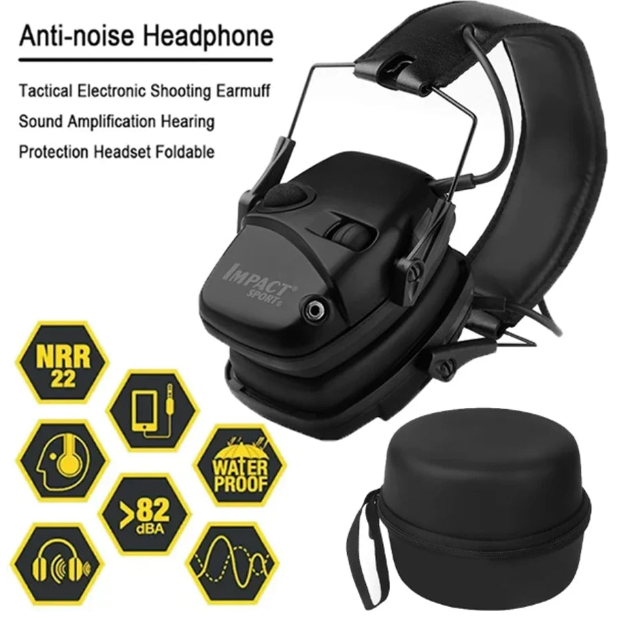 Electronic Damper Sports Shooting Earmuff Sports Shooting Impact Outdoor Anti-Noise Headset for Howard Leight Impact Sports