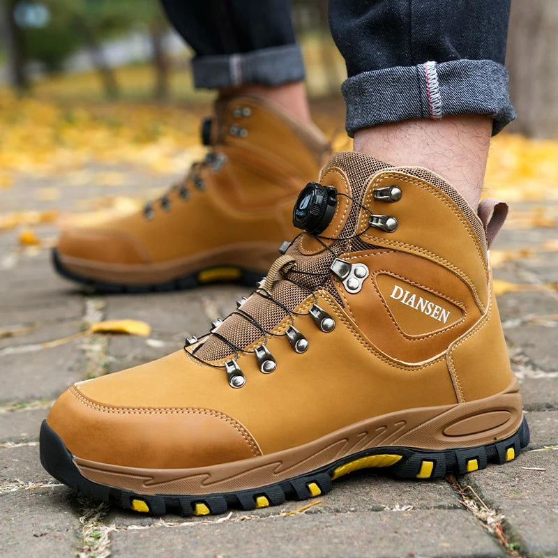 Rotary button Work Boots Indestructible Safety Shoes Men Steel Toe Shoes Puncture-Proof Sneakers Male Footwear Non Slip Work