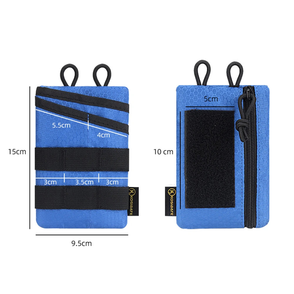 Foldable Small Tool Storage EDC Pouch Lightweight Wear Resistant Organizer for Camping Hiking Sports Portable Credit Card Wallet