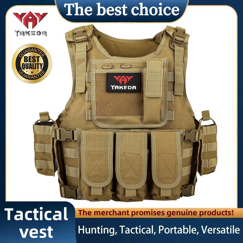 YAKEDA Multi-functional Wear-resistant Tactical Vest Outdoor Training Clothes Outdoor Equipment Protective Waistcoat
