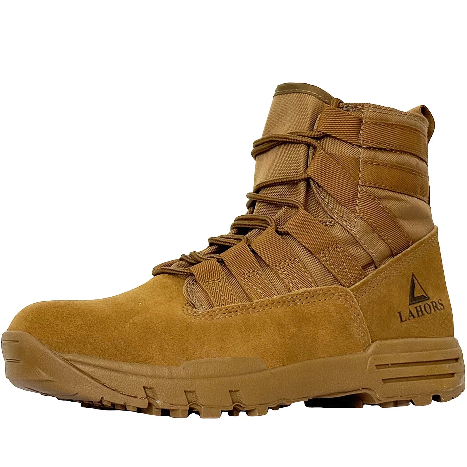 LAHORS® 6 Inch Lightweight Suede Leather Tactical Combat Boot Men Outdoor Hiking Desert Army Shoes Breathable Male Ankle Boots