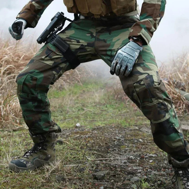 Tactical Sports Uniform Outdoor Clothes Suits Training Suit Camouflage Hunting Shirts Pants Climbing Sets CS Pant Men
