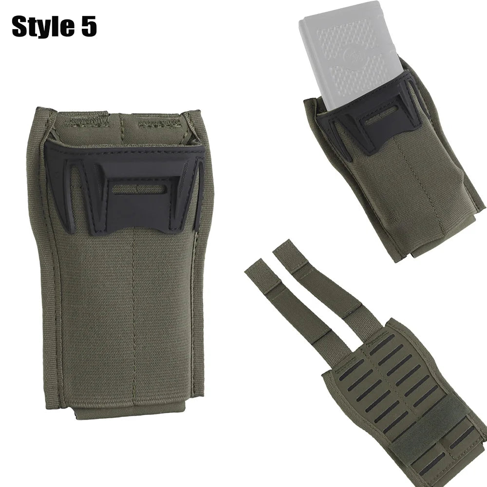 OPHIDIANTAC 5.56/7.62/9mm/AR15/M4 Mag Bag Molle System Lightweight Storage Bag Waistcoat Accessory Pack for hunting gear