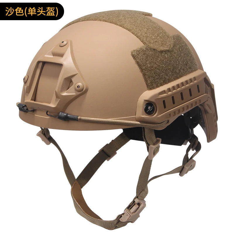 FAST Tactical Airsoft Helmet Set with Helmet Cover Mesh Mask 90° Adjustable Goggles For Outdoor Sport Hunting Paintball Shooting