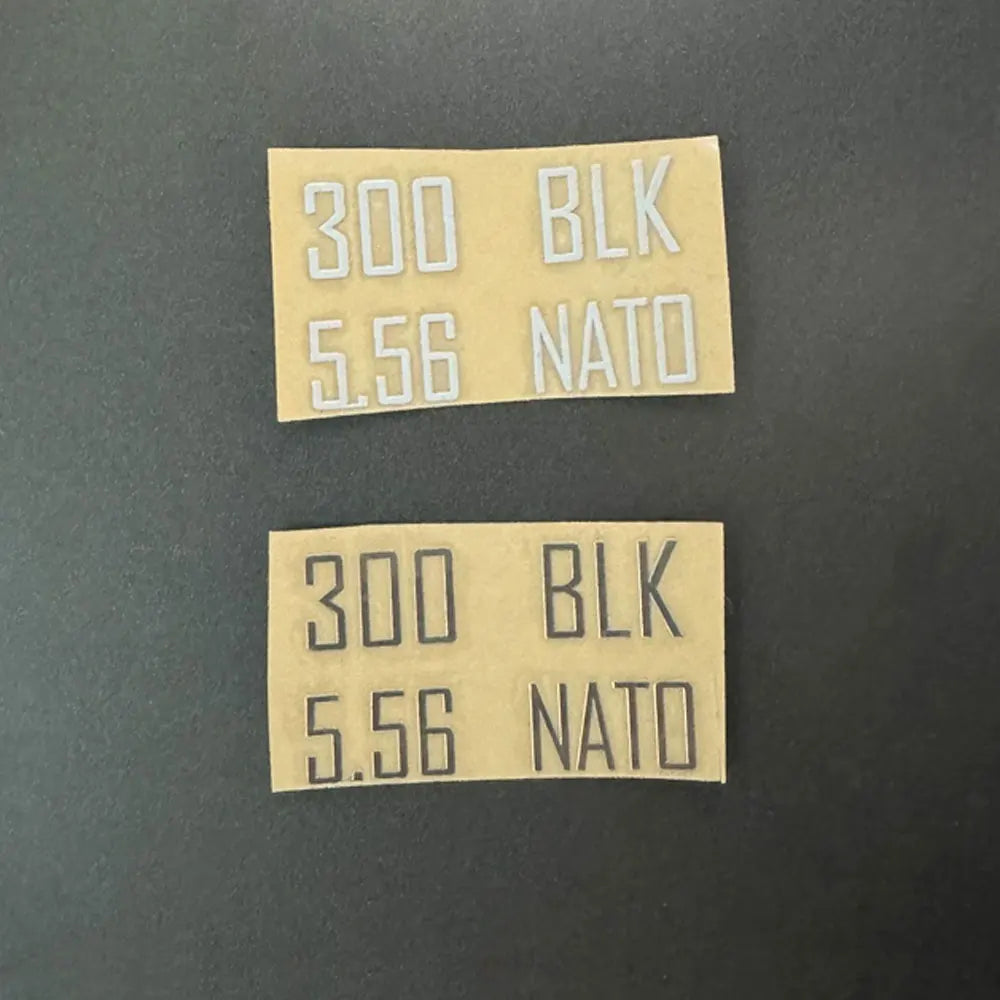 Playful Bag 300BLK Toy Gun Ejection Port Decorative Metal Sticker 5.56 Decal Airsoft Gel Ball Gun Appearance Upgrade Parts M14