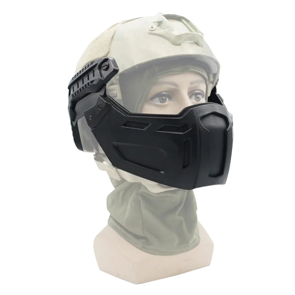 New Tactical FAST Helmet Half Face Mask With Flip Goggles Hunting CS Game Paintball Mask Helmet Accessories Gear