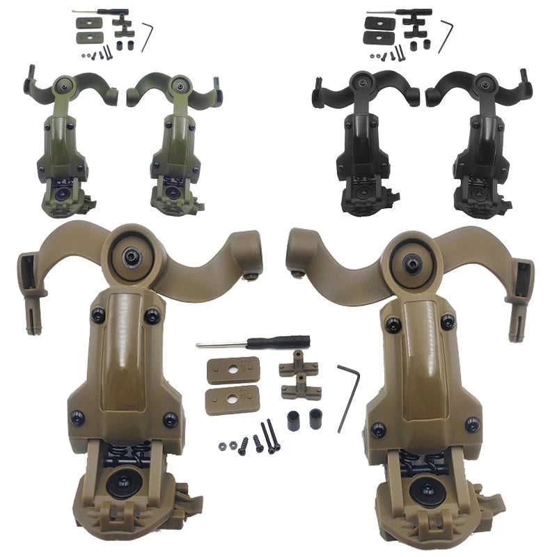 Fast Helmet ARC Wendy Rail Adapter Suspension Headphones Bracket Multi-Angle Rotation Tactical Pickup Headset Bracket
