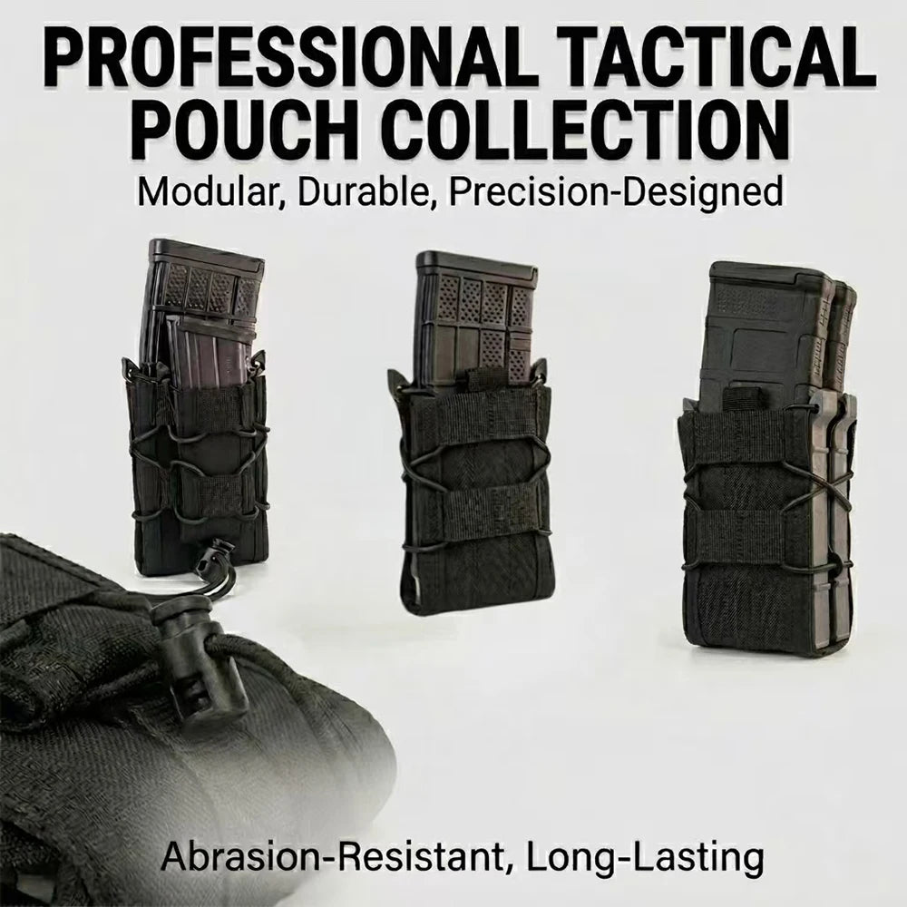 OPHIDANTAC 9MM 5.56 Magazine Pouches Tactical AK AR M4 AR15 Single Magazine Bag Rifle Molle Mag Holster Pouch Hunting