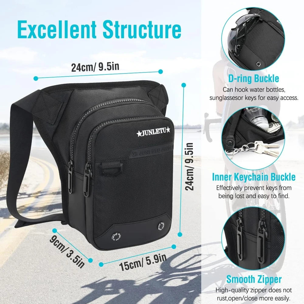 1PCS Drop Leg Bag For Men Women Thigh Bag With Leg Strap For Motorcycle Riding Hip Pouch Leg Fanny Pack Purse Crossbody Hiking