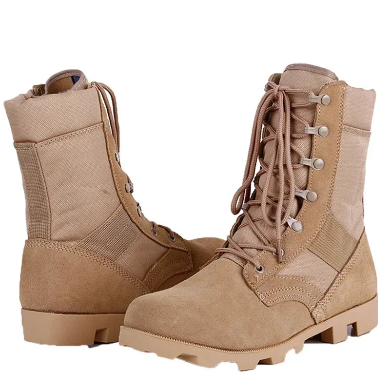 Male Outdoor Training Combat Hunting Boots Spring Autumn Men Jungle Hiking Sports Climbing Camping Breathable Camo Desert Shoes