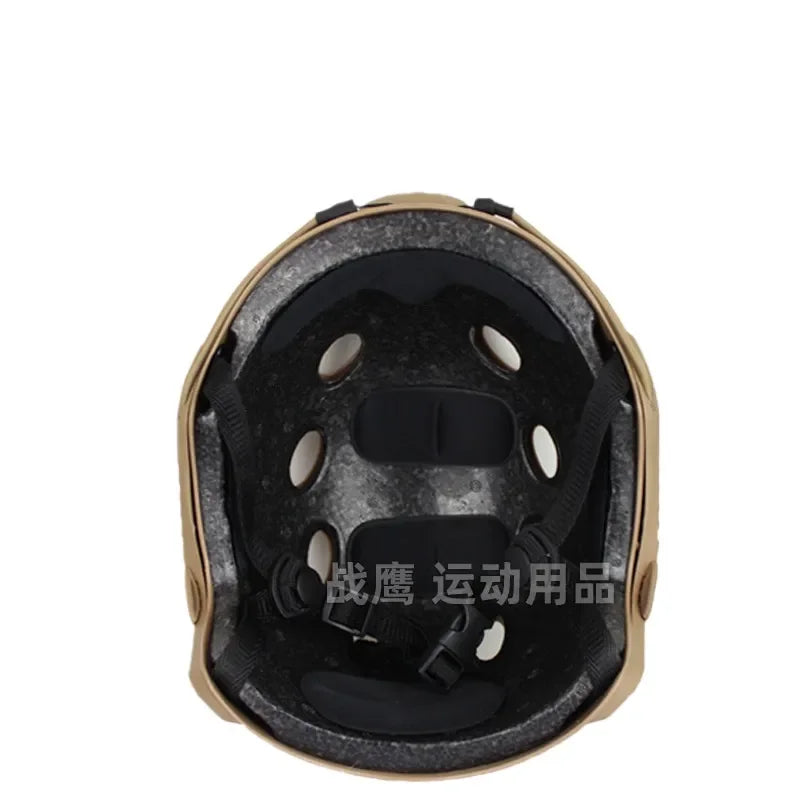 Tactical Helmet with Adjustable Padding and Ventilation for Airsoft Paintball Military Training Compatible with FAST PJ CS
