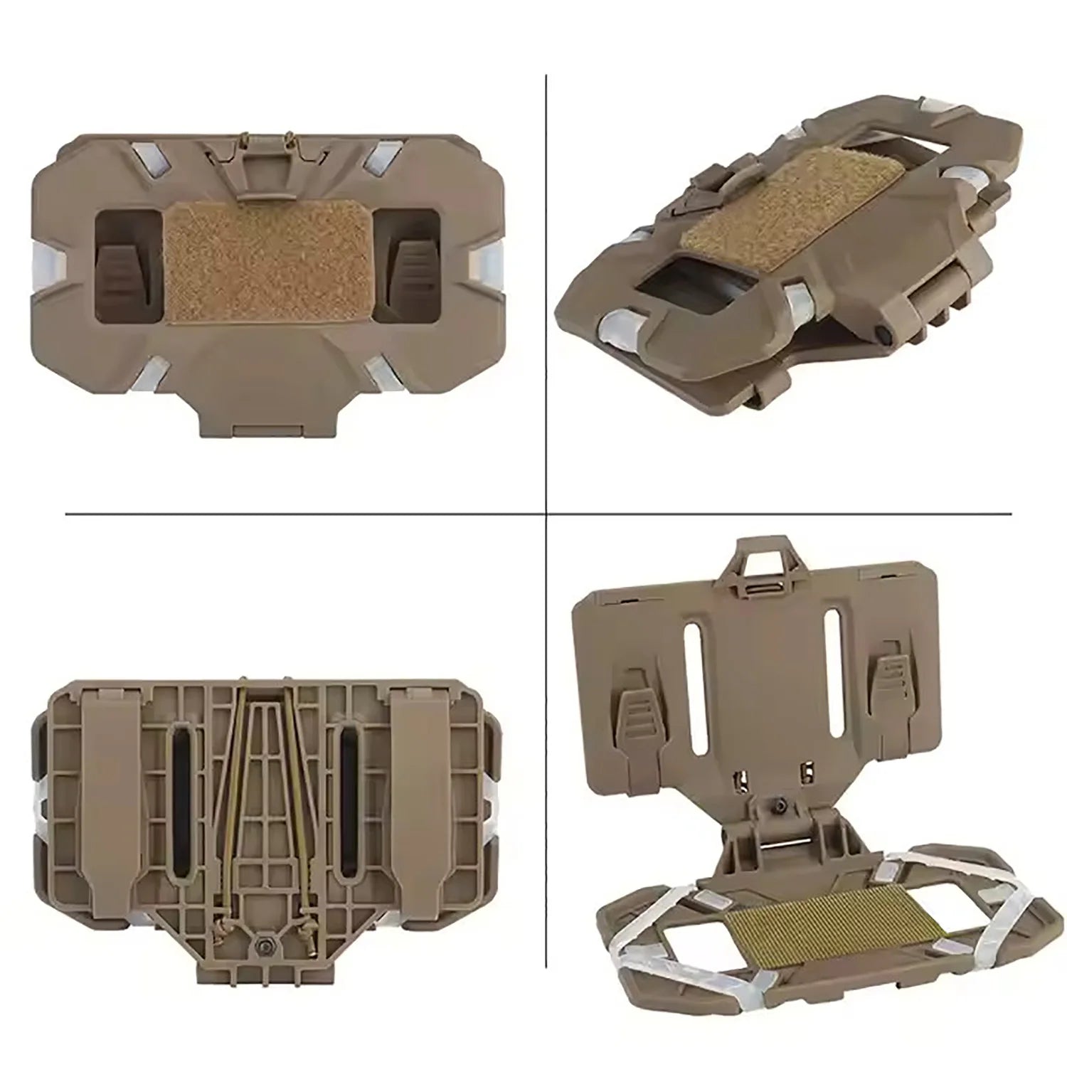 BOOIU Tactical MOLLE Phone Folding Navigation Board Chest Mobile Phone Plates Holder Panel CS Outdoor Vest Phone Holder Plates