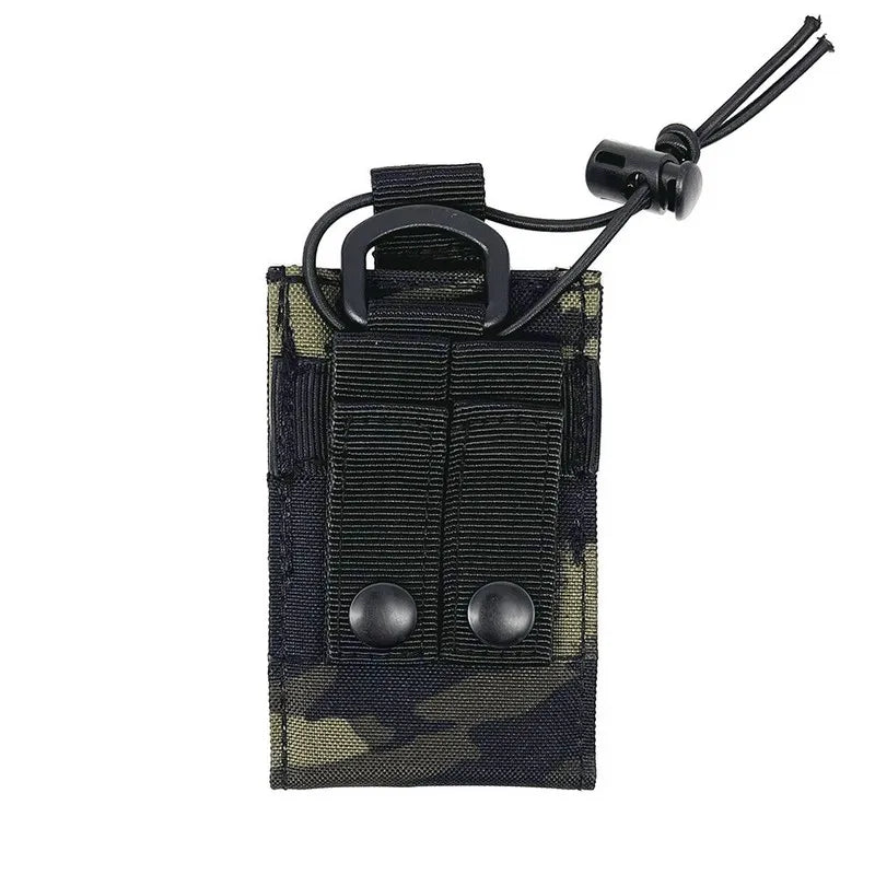 New Tactical Radio Pouch Hunting Walkie Talkie Holder Interphone Hanging Bag Molle Nylon Magazine Pocket Hiking Accessories