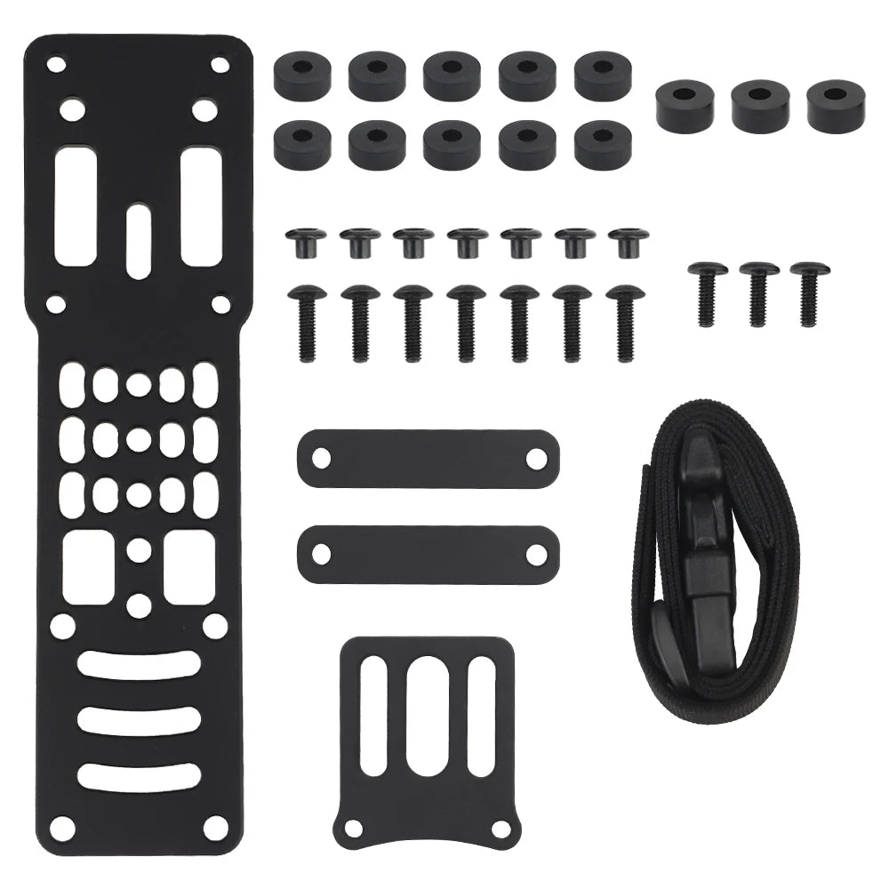 Hunting Metal Modular Pistol Holster Adapter for QLS Platform Drop Leg Band 3 Hole Adjustable Quick Release Adapter