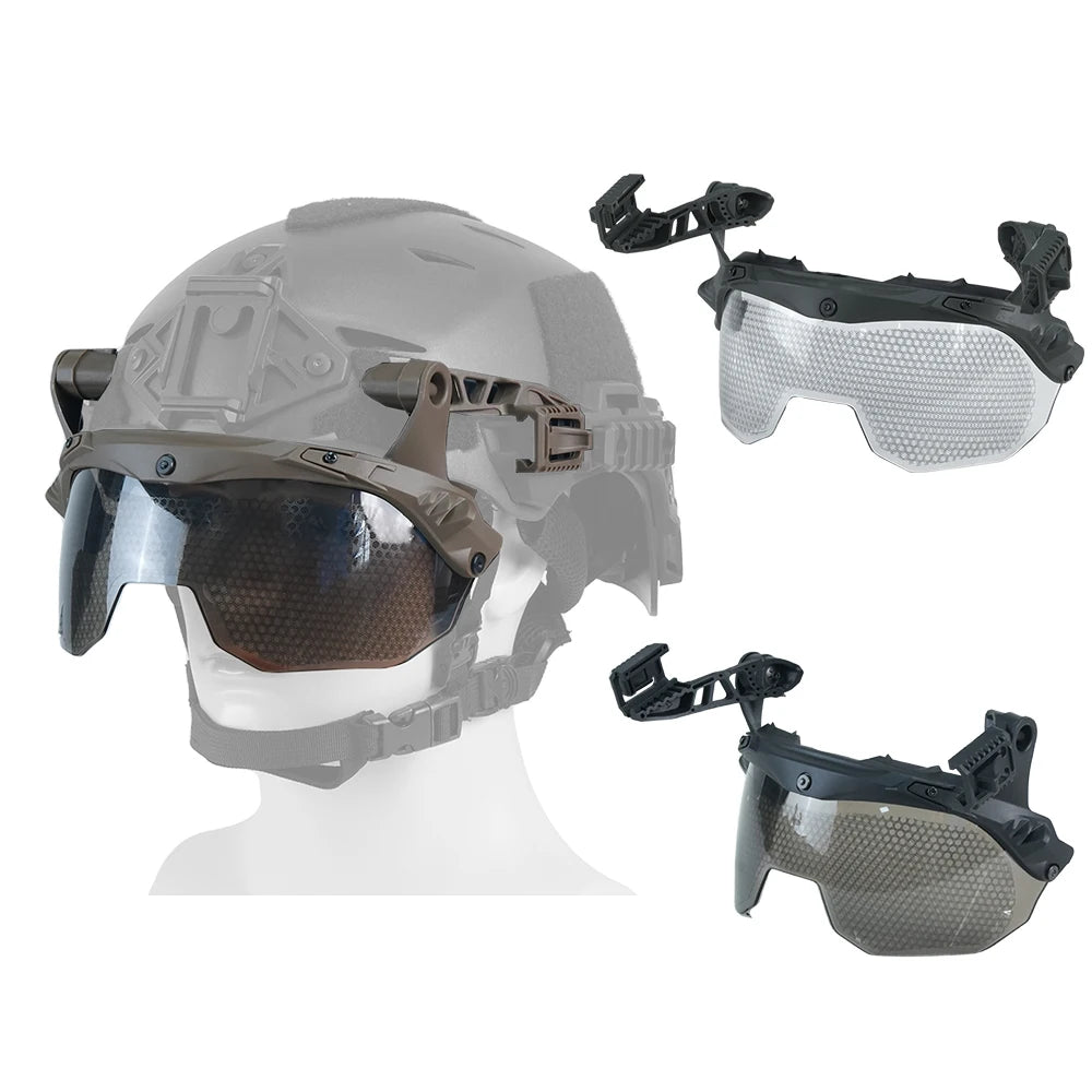 BOOIU Tactical Helmet Wendy 3.0 Goggles Multi-Angle Adjustment Ex3.0 Rail Anti-Fog Glasses Outdoor Goggles Protection Equipment