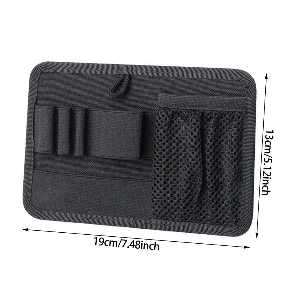 Tactical EDC Mesh Storage Pouch Hook Fasteners Modular Panel Organizer Adhesive Backboard Backpack Vest Expansion Accessory Bag
