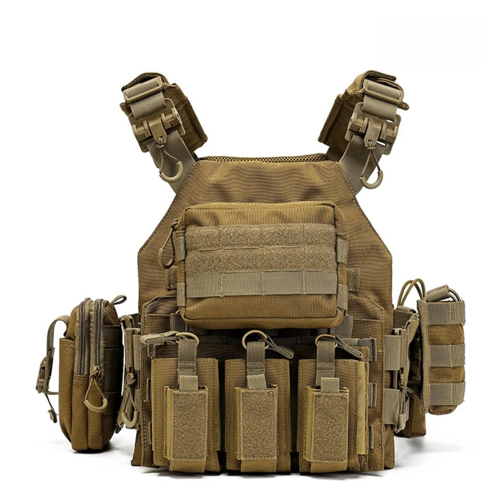 1000D JPC Tactical Vest with Pouches Modular MOLLE Plate Carrier Quick Release Outdoor Hunting Airsoft Vest ﻿Hunting Vest