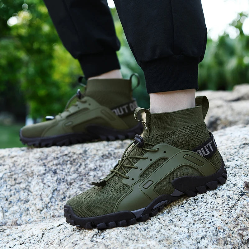 High-top Barefoot Upstream Water Shoes Trekking Mountain Boots Anti-skid Hiking Sneakers Outdoor Wear-resistant Water Shoes
