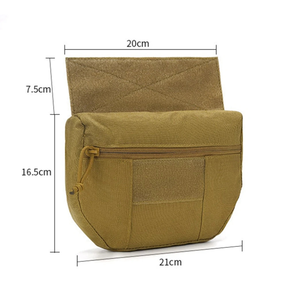 Plate Carrier Accessories Tactical Drop Dangler Pouch Sub Abdominal Carrying Kit Bag Hook-Loop Add-on Dump Pouch for Molle Vest