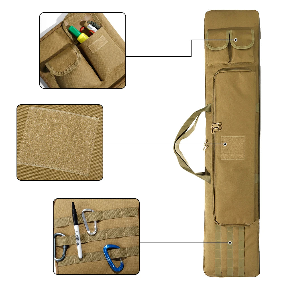 Molle System Gun Bags, Tactical Rifle Case, Shooting Carry, Outdoor Handbags for Hunting Accessories