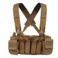 Tactical Vest Chest Rig D3CRX with 9mm 5.56 Modular Multi-function Quadruple Magazine Pouch Lightweight Gear