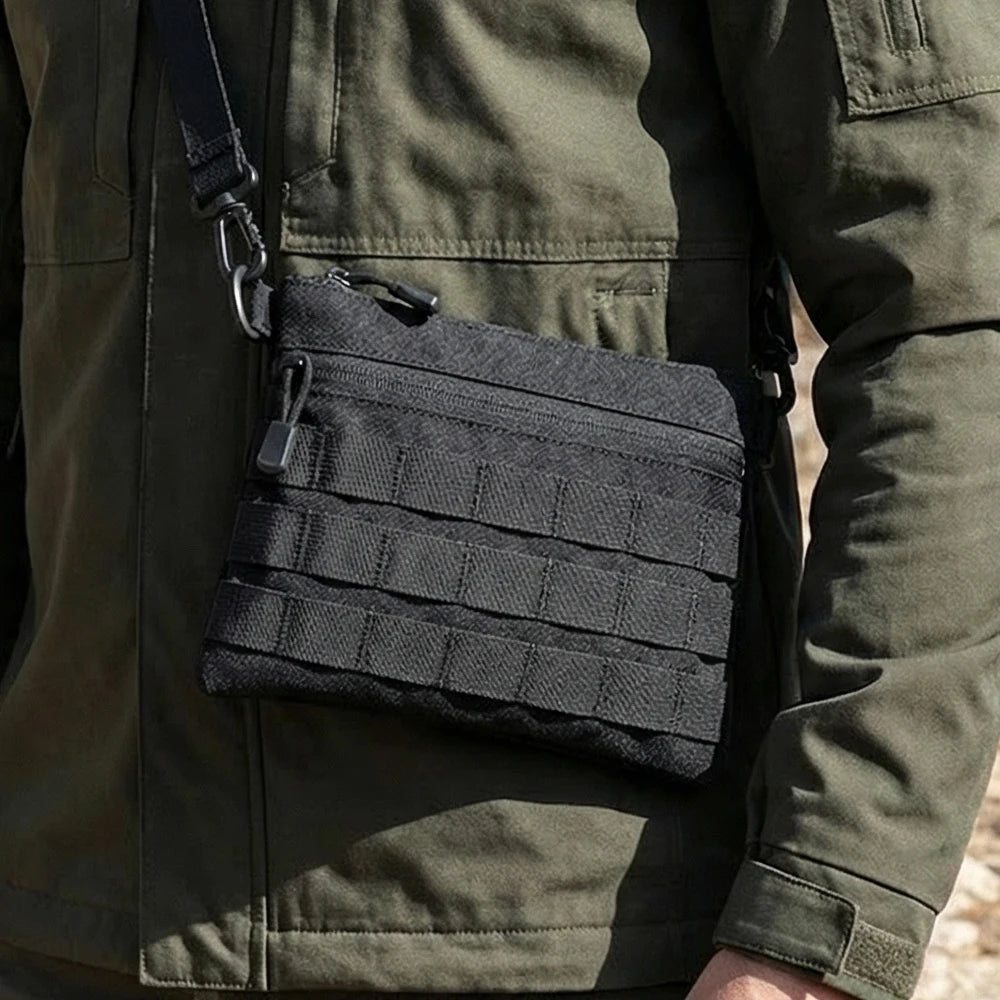 Tactical MOLLE Crossbody Bag Portable 600D Nylon Chest Bag Outdoor EDC Shoulder Bag for Daily Commute Outdoor Hiking