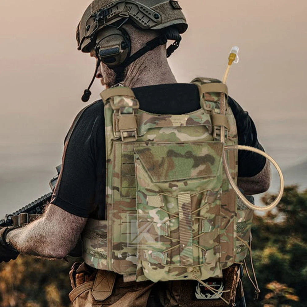 KRYDEX Tactical 50 oz Hydration Carrier Pack MOLLE Pouch Modular 1.5L Water Bladder Bags Outdoor Hiking Camping Accessories