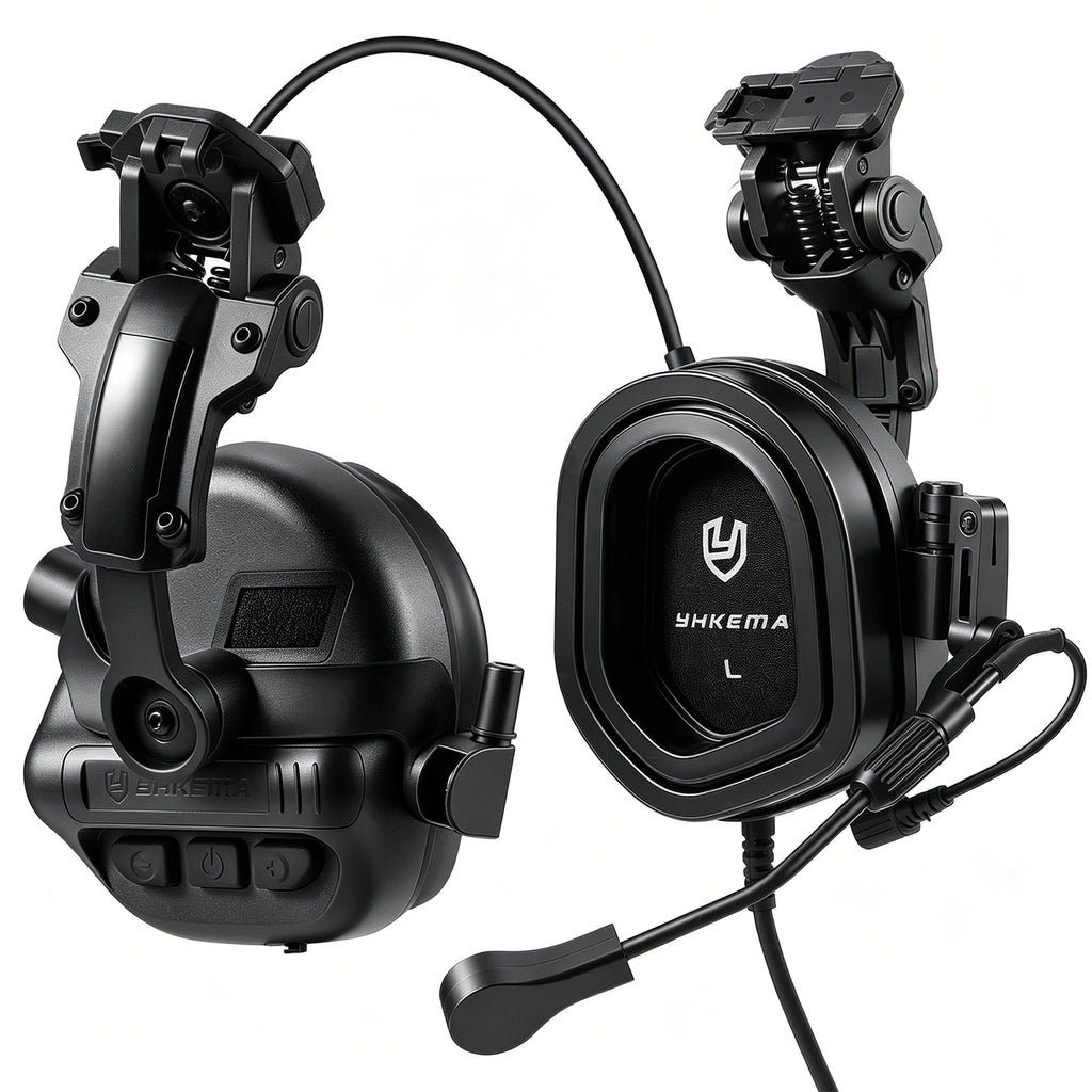 Tactical Headphones Helmet Compatible PTT Active Noise Cancelling Earmuffs for Shooting Hearing Protection