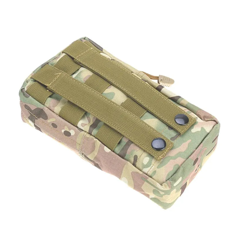 Outdoor Tactical Molle Waist Bag 600D Camouflage Khaki Storage Fanny Pack for Hunting Backpack Tactical Vest Attachment