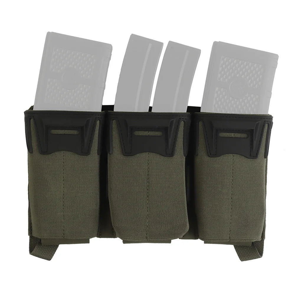 OPHIDIANTAC Multi-caliber Triple Mag Bag 3 5.56 Mag /6 9 mm Long Agilit Style Magazine Bags, Hunting Vest Plate Carrier Accessor