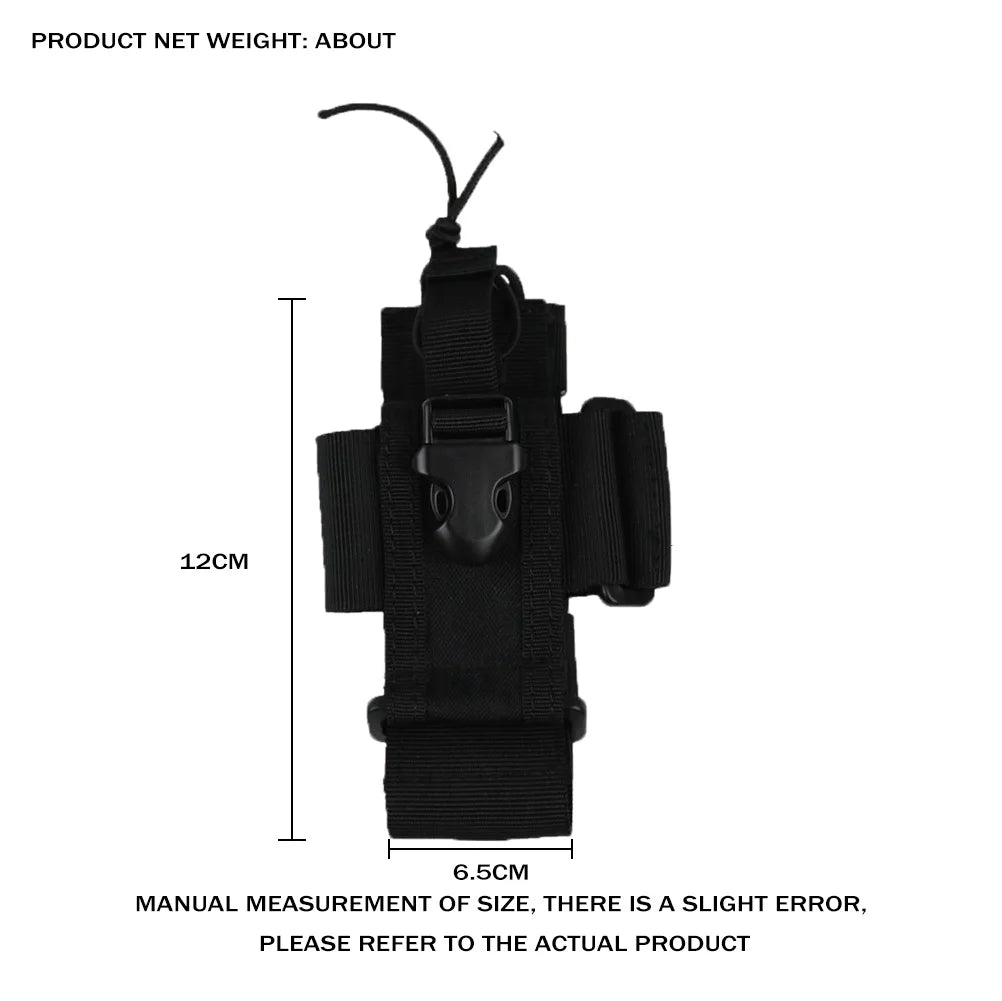 Adjustable Wireless Calling Machine Electric Holder Bag Molle Two-Way Radio Holster Bag Holder Nylon Walkie Talkie Bag
