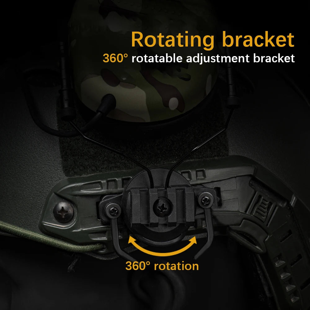 ARM NEXT Tactical Sound-Picking Headphones – NRR 22dB Hearing Protection | 360° Rotating Bracket & Telescopic Folding for Helmet