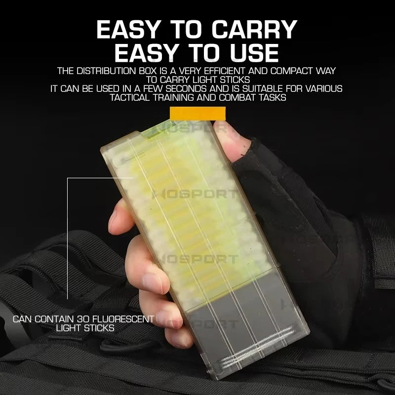 Tactical Marking Light Dispenser Belt Mounted Fluorescent Label Glow Lighting Signal Sticks Elastic Pouch Hunting Accessories