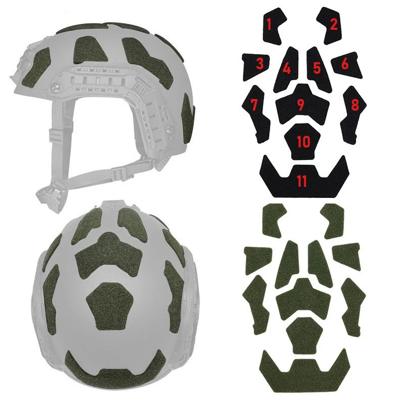 X11 Nylon Helmet Velcro Camouflage Felt Adhesive Patch Hide Simulation Sticker Tactical Helmet Patch Outdoor Hunting Accessories