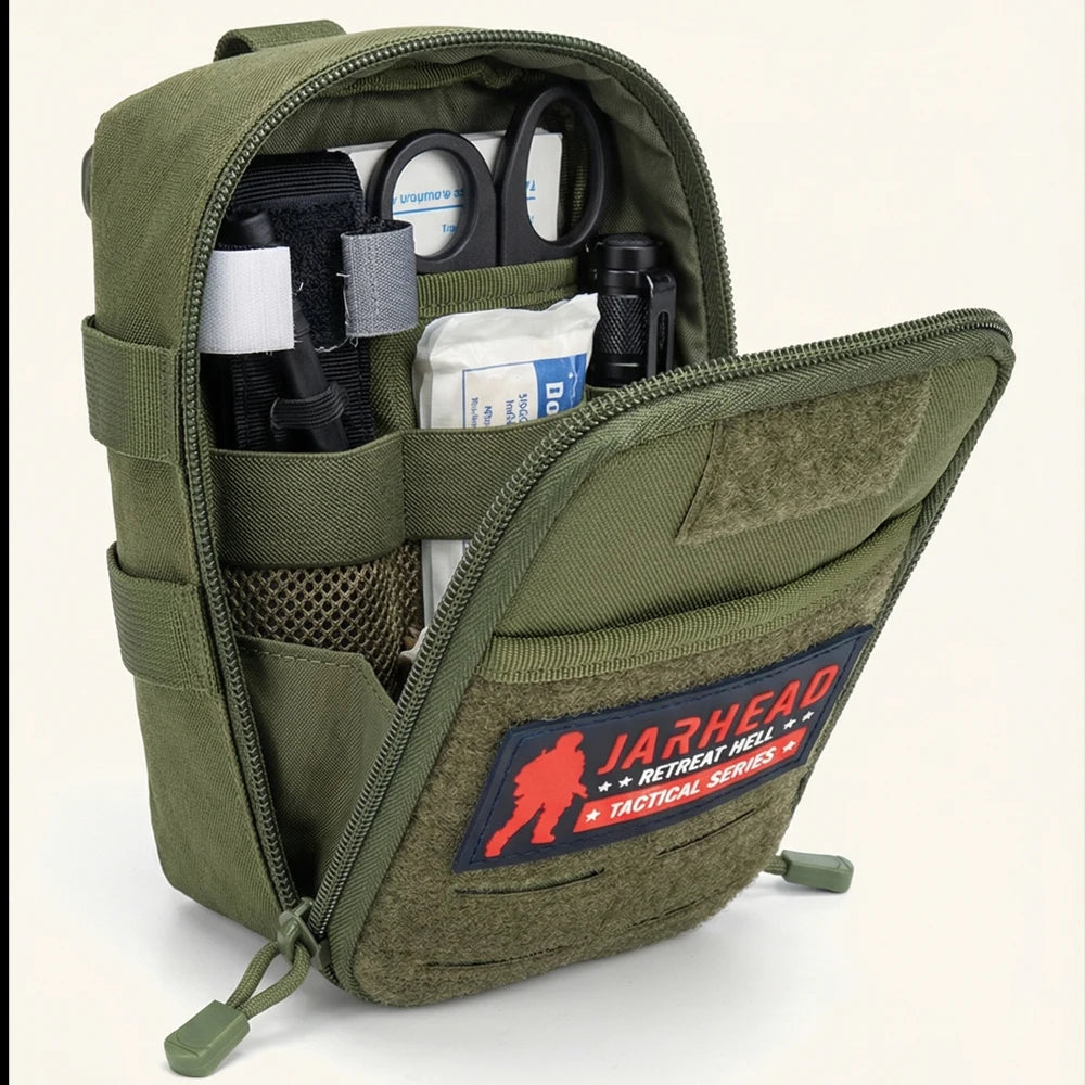 Tactical MOLLE First Aid Pouch 600D Nylon Water Resistant EDC Medical Bag Organizer for Outdoor Hunting Hiking Camping