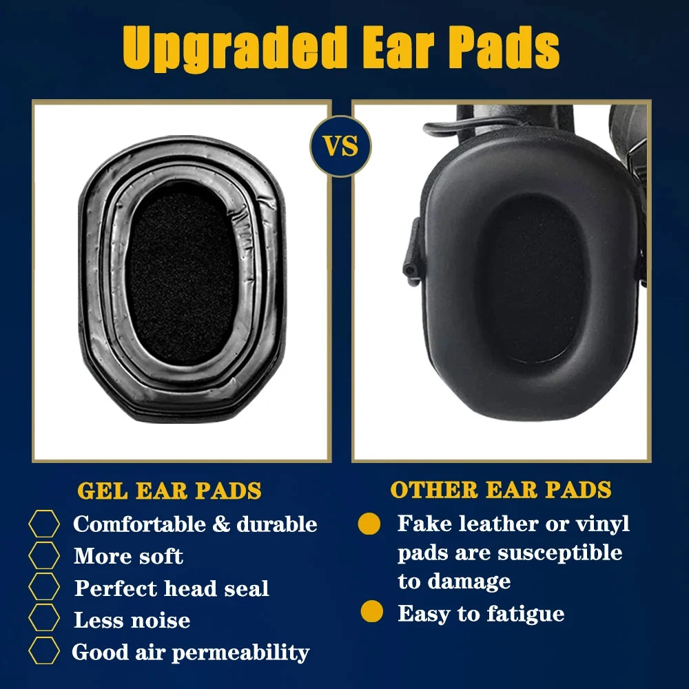 1 Pair Silicone Gel Ear Pads Suitable for WK,muffs,XCEL,XCEL BT+AGT FIRE/E60 Earmuff